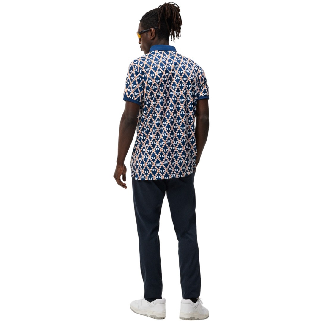J. Lindeberg Tour Tech Print Golf Polo Shirt GMJT08576