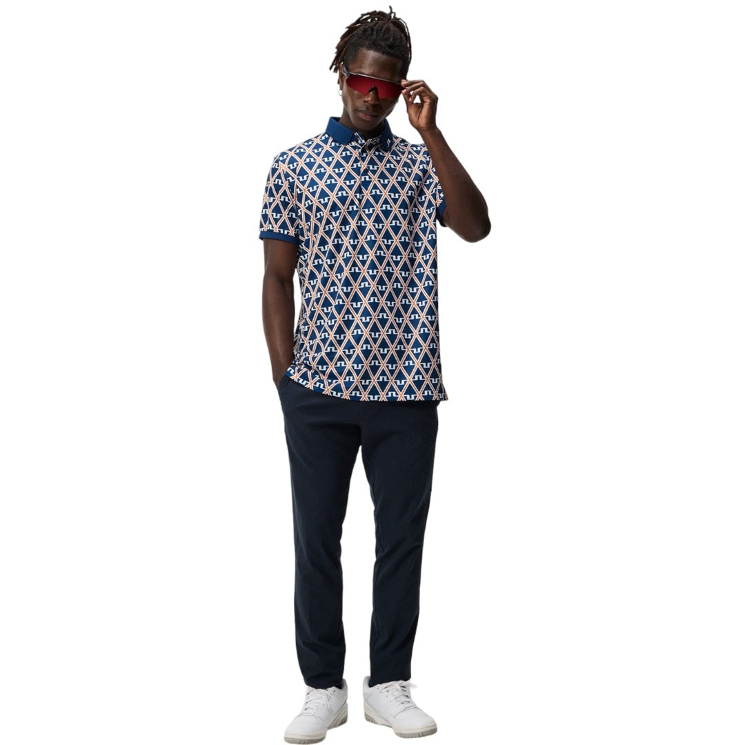 J. Lindeberg Tour Tech Print Golf Polo Shirt GMJT08576