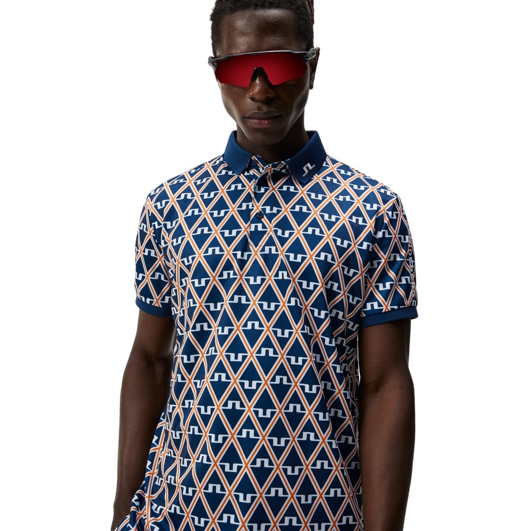 J. Lindeberg Tour Tech Print Golf Polo Shirt GMJT08576
