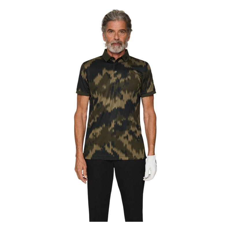 J.Lindeberg Tour Tech Print Golf Polo Shirt GMJT13043