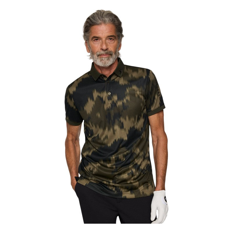 J.Lindeberg Tour Tech Print Golf Polo Shirt GMJT13043