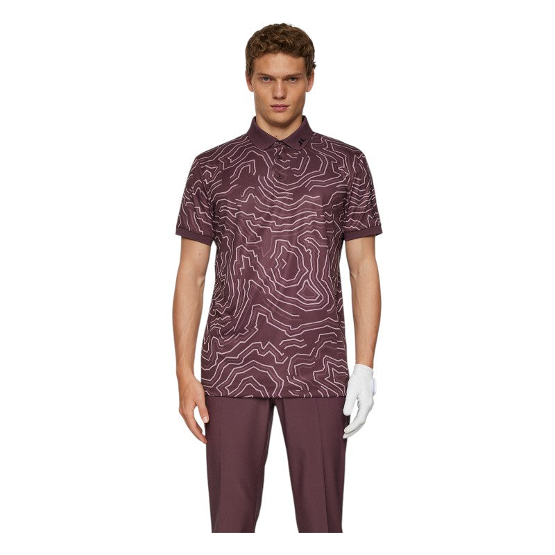 J.Lindeberg Tour Tech Print Golf Polo Shirt GMJT13043