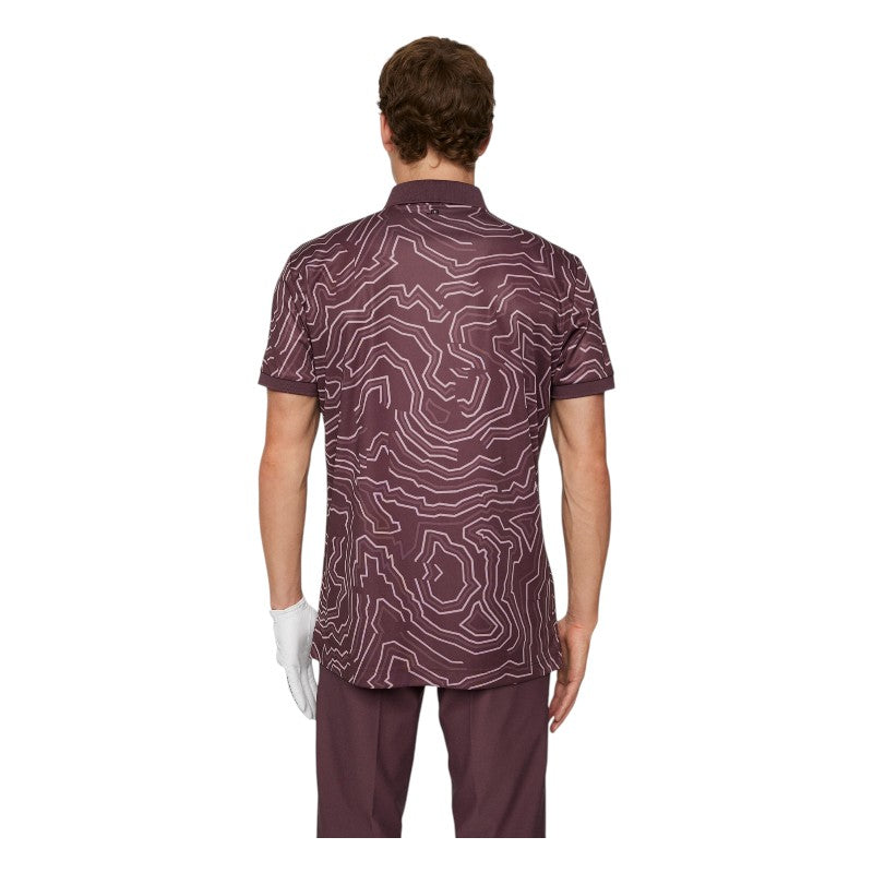 J.Lindeberg Tour Tech Print Golf Polo Shirt GMJT13043