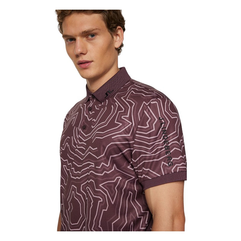 J.Lindeberg Tour Tech Print Golf Polo Shirt GMJT13043