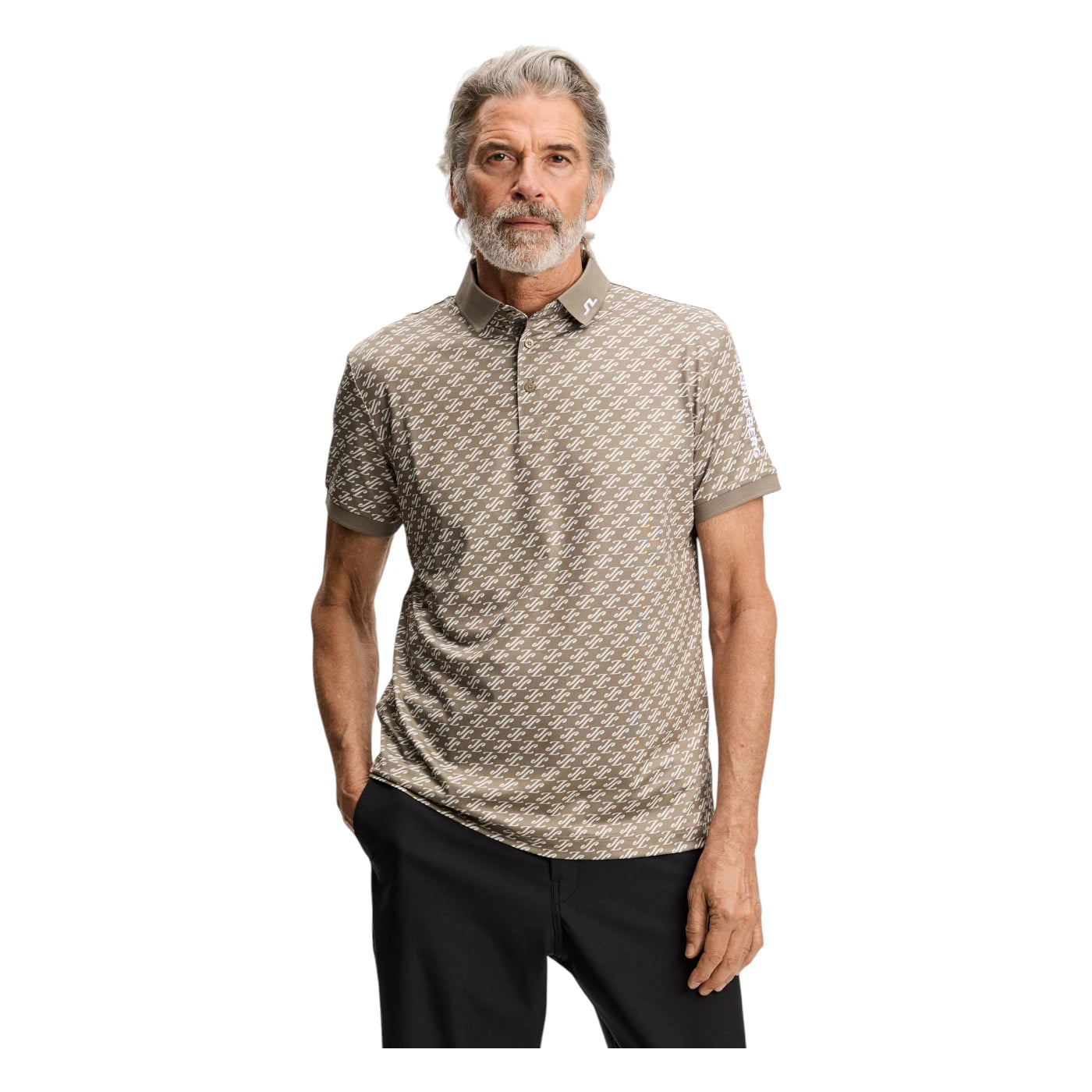 J.Lindeberg Tour Tech Print Golf Polo Shirt GMJT14652