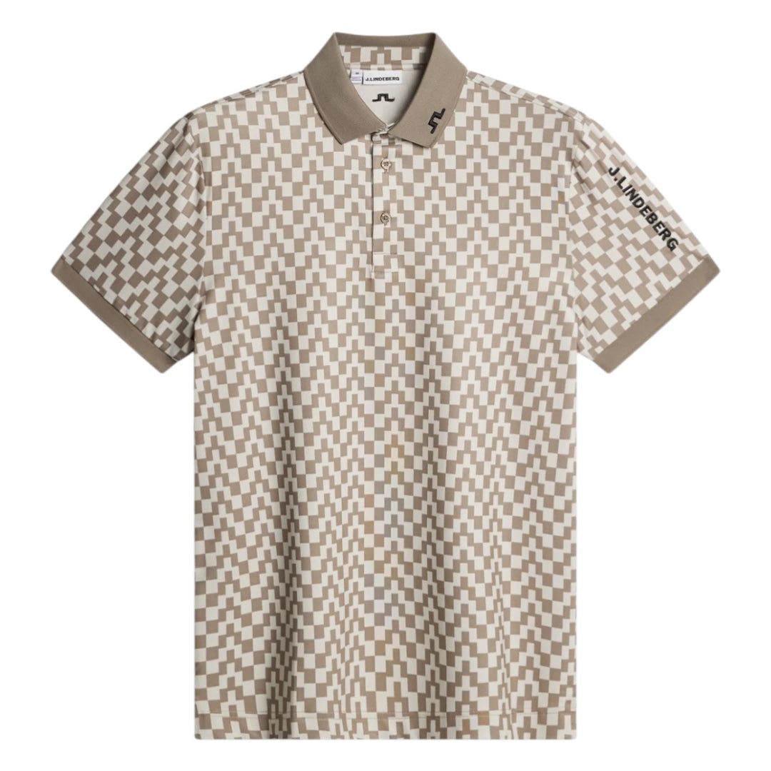J.Lindeberg Tour Tech Print Golf Polo Shirt GMJT14652