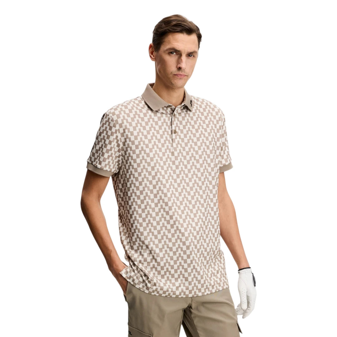 J.Lindeberg Tour Tech Print Golf Polo Shirt GMJT14652