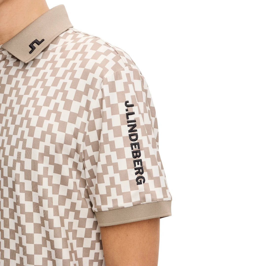 J.Lindeberg Tour Tech Print Golf Polo Shirt GMJT14652