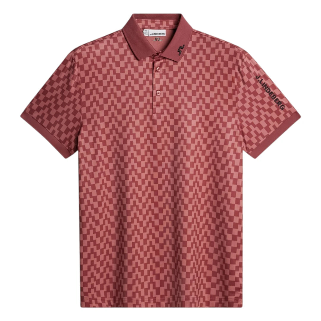 J.Lindeberg Tour Tech Print Golf Polo Shirt GMJT14652