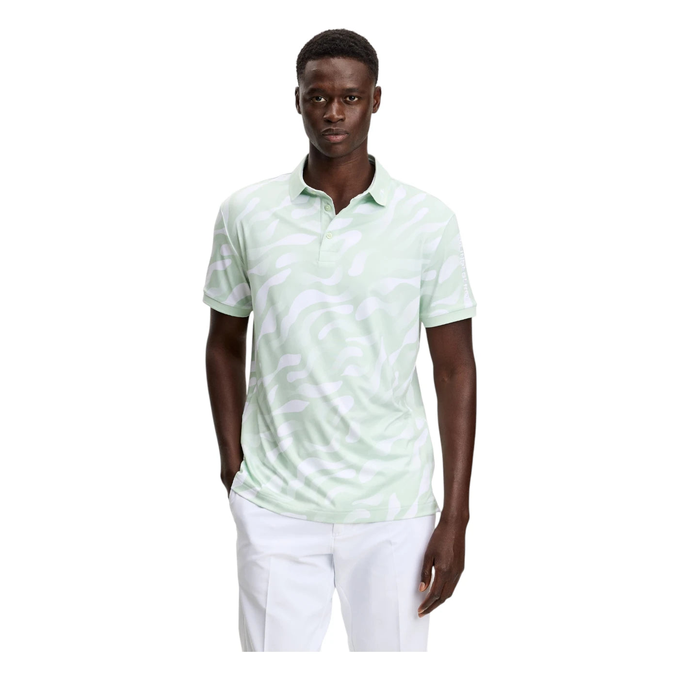 J.Lindeberg Tour Tech Print Golf Polo Shirt GMJT14652