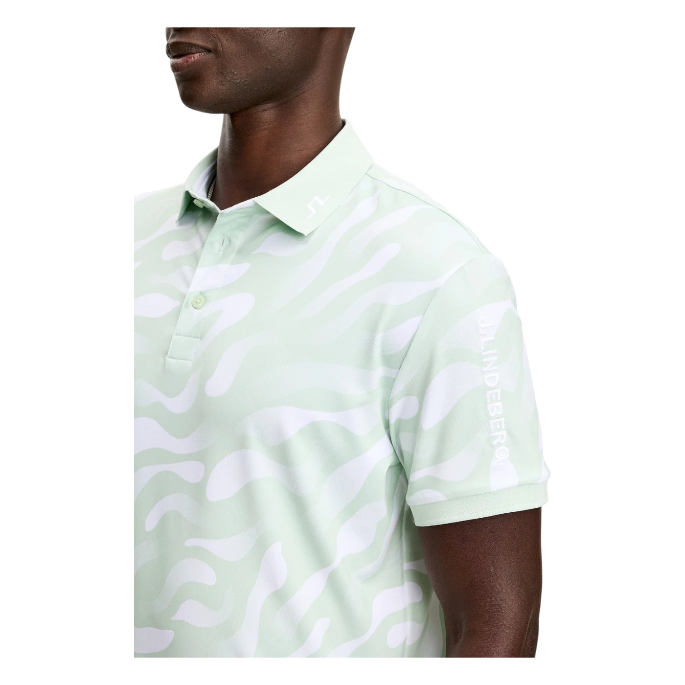J.Lindeberg Tour Tech Print Golf Polo Shirt GMJT14652
