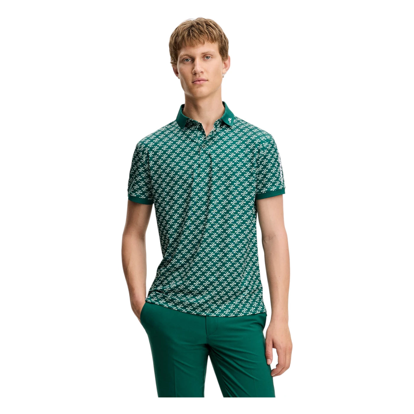 J.Lindeberg Tour Tech Print Golf Polo Shirt GMJT14652