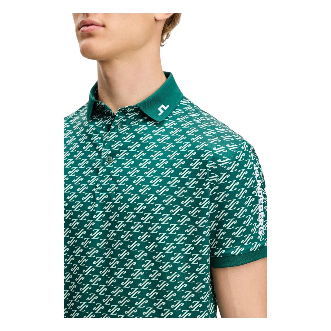 J.Lindeberg Tour Tech Print Golf Polo Shirt GMJT14652
