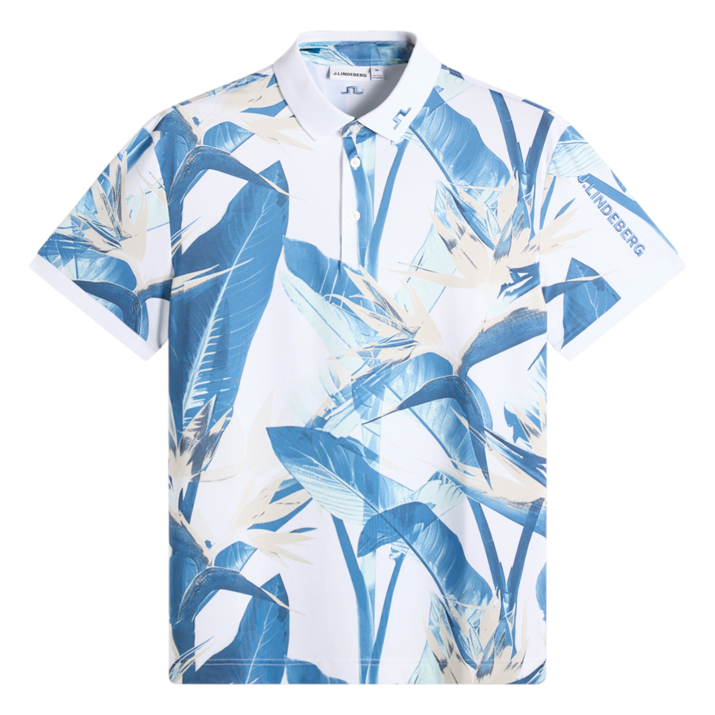 J.Lindeberg Tour Tech Print Golf Polo Shirt GMJT14652