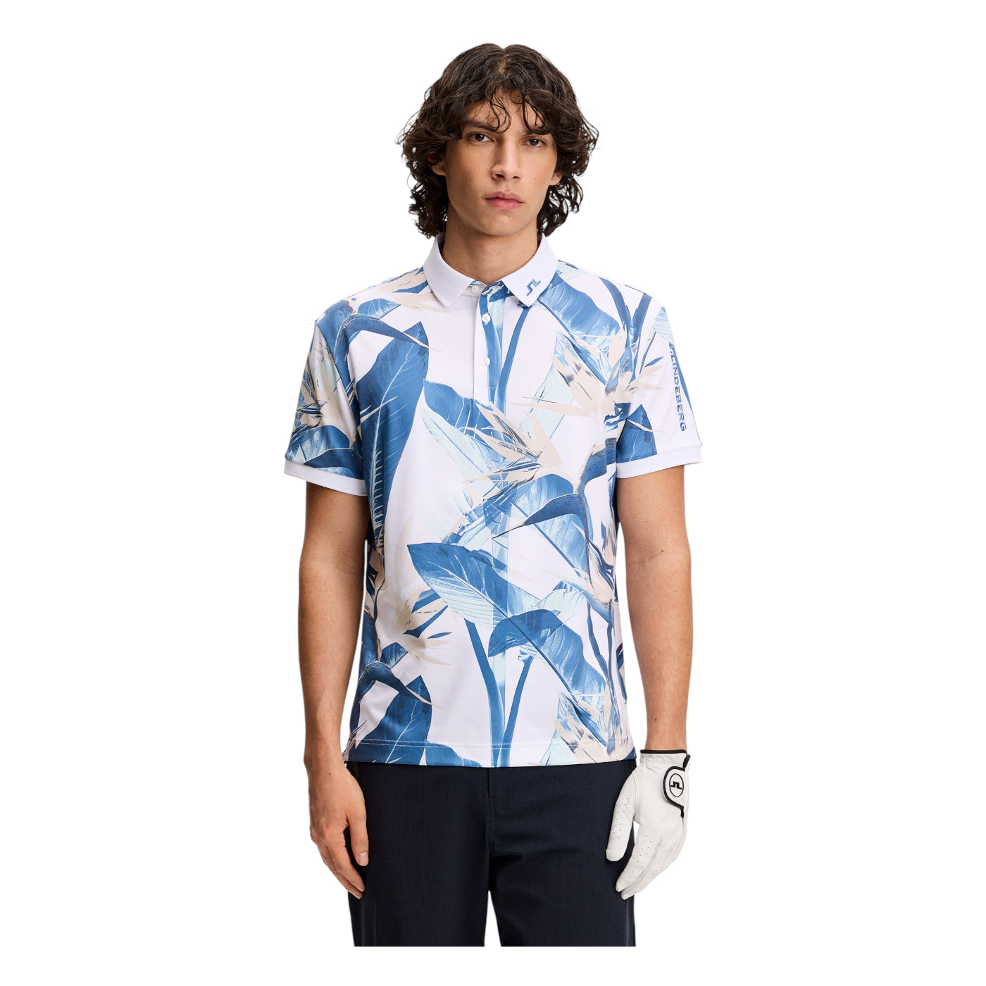 J.Lindeberg Tour Tech Print Golf Polo Shirt GMJT14652
