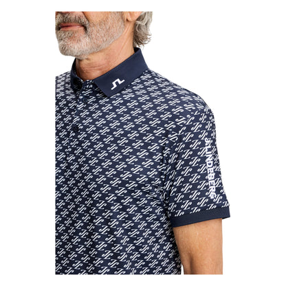 J.Lindeberg Tour Tech Print Golf Polo Shirt GMJT14652