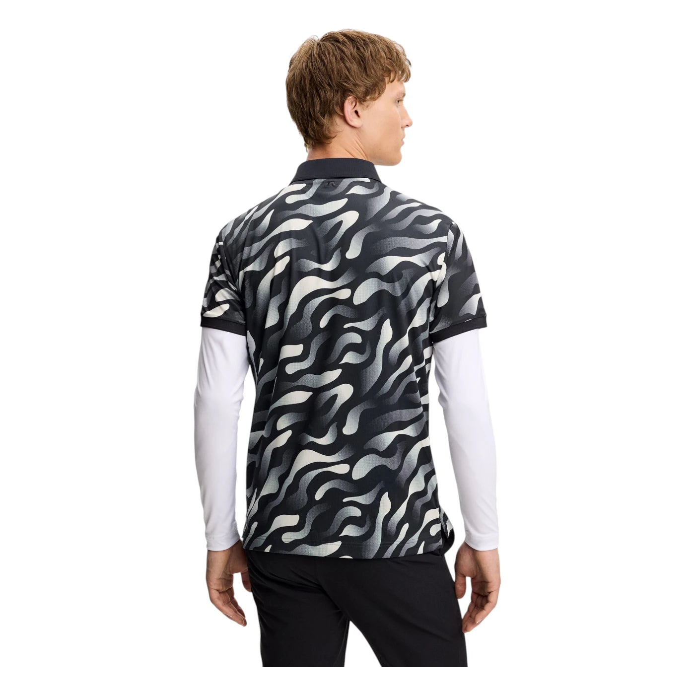 J.Lindeberg Tour Tech Print Golf Polo Shirt GMJT14652