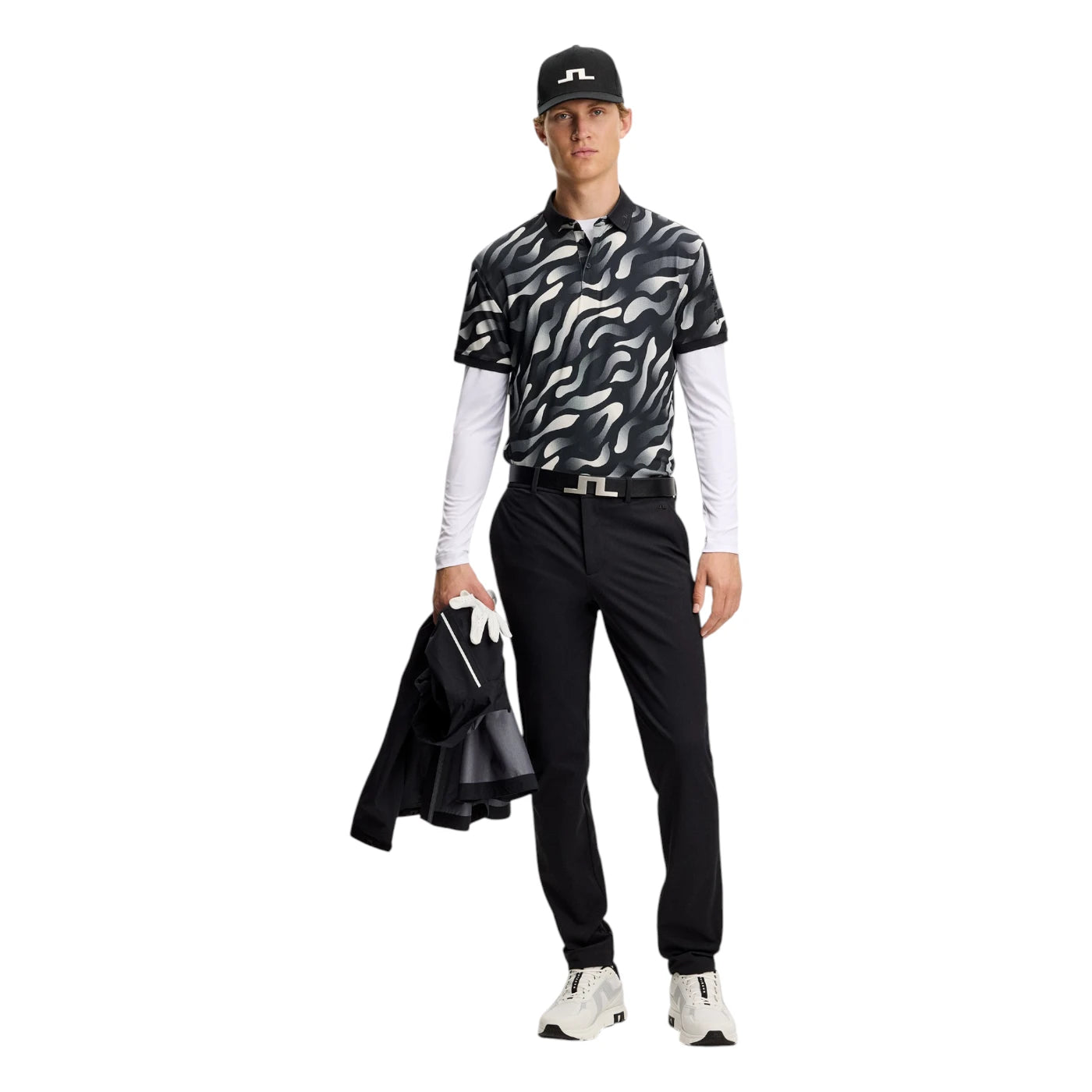 J.Lindeberg Tour Tech Print Golf Polo Shirt GMJT14652
