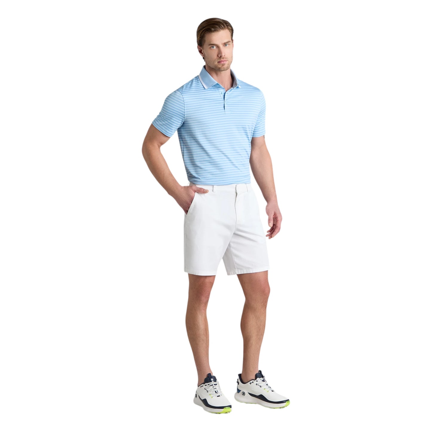 G/FORE Perforated Stripe Golf Polo Shirt GMP000120