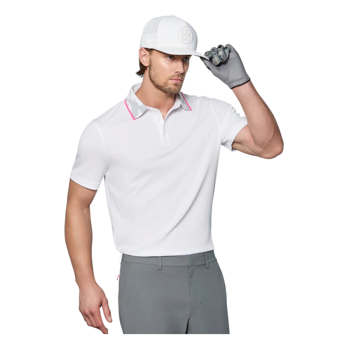 G/FORE Camo Collar Performance Pique Golf Polo Shirt GMP000134