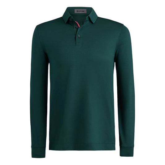 G FORE All Play Stretch Knit Long Sleeve Golf Polo Shirt GMP000160