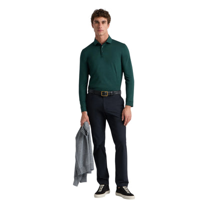G FORE All Play Stretch Knit Long Sleeve Golf Polo Shirt GMP000160
