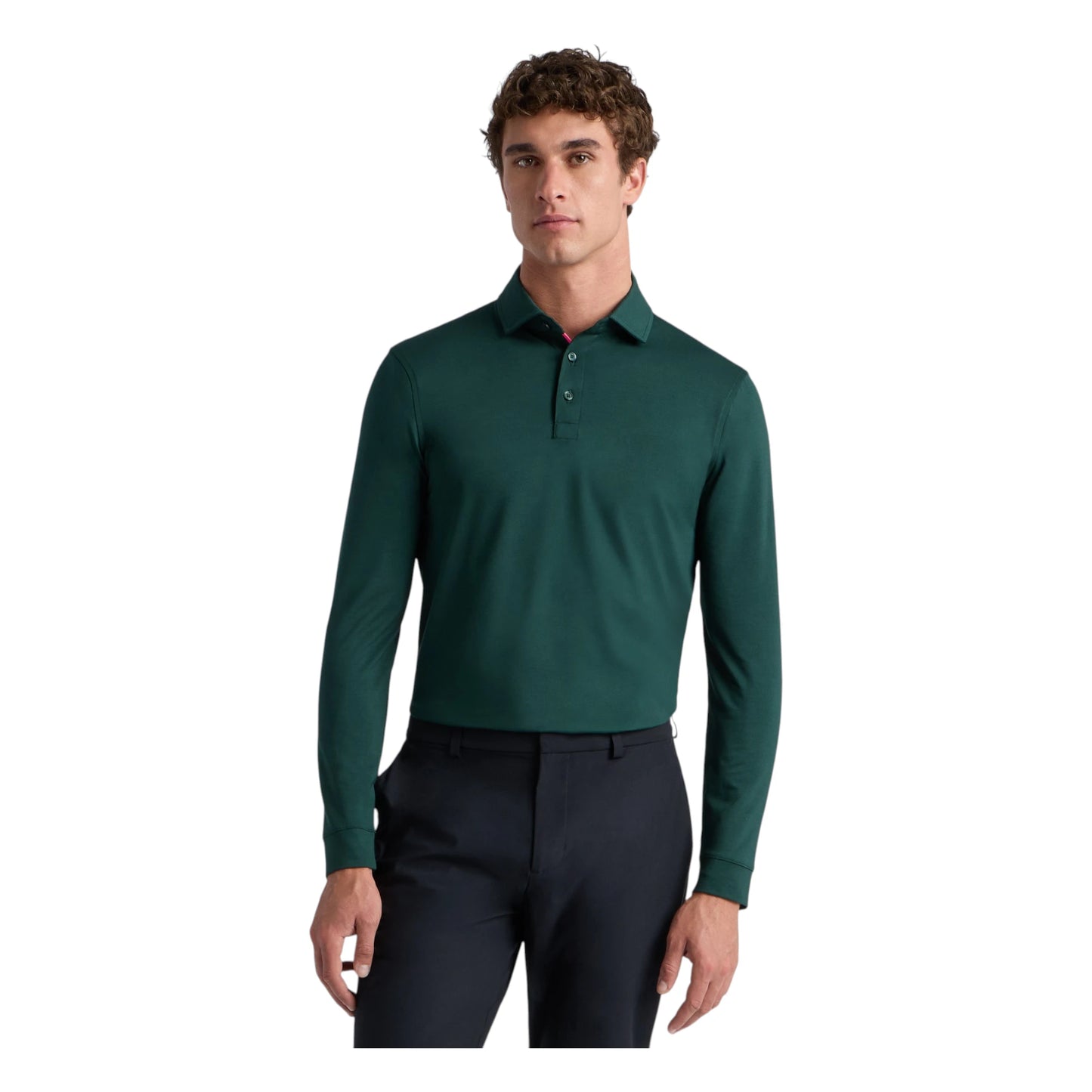 G FORE All Play Stretch Knit Long Sleeve Golf Polo Shirt GMP000160
