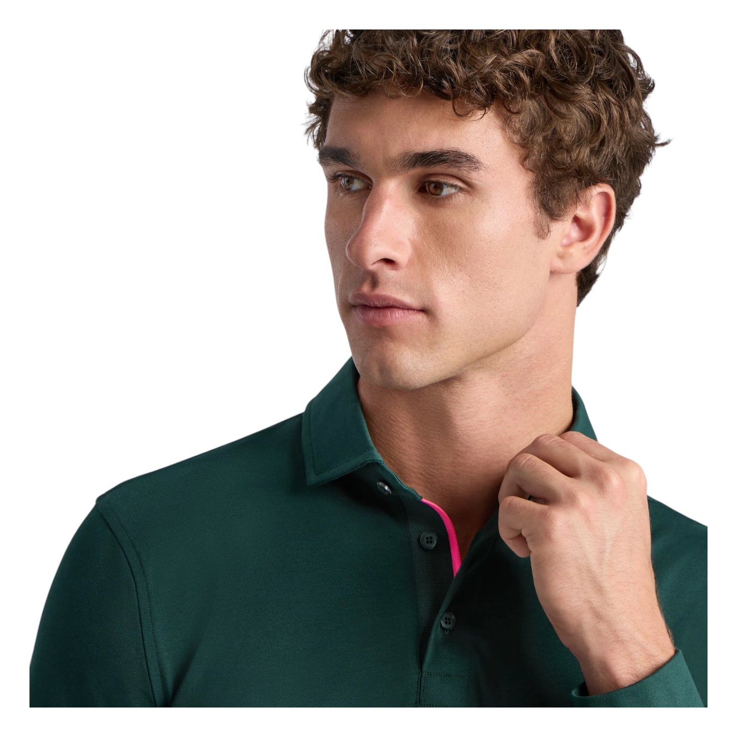 G FORE All Play Stretch Knit Long Sleeve Golf Polo Shirt GMP000160