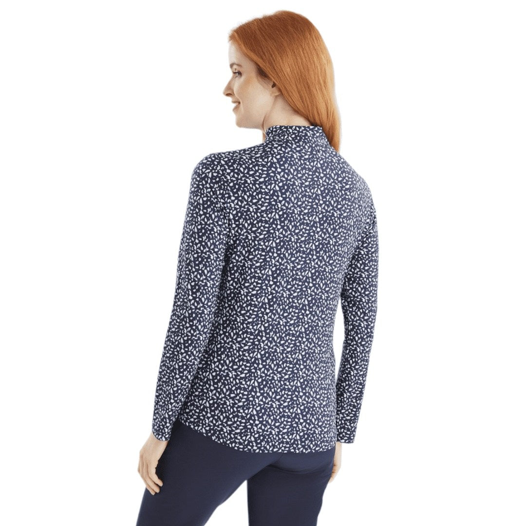 Green Lamb Ladies Keva Printed Zip Golf Top AG23984