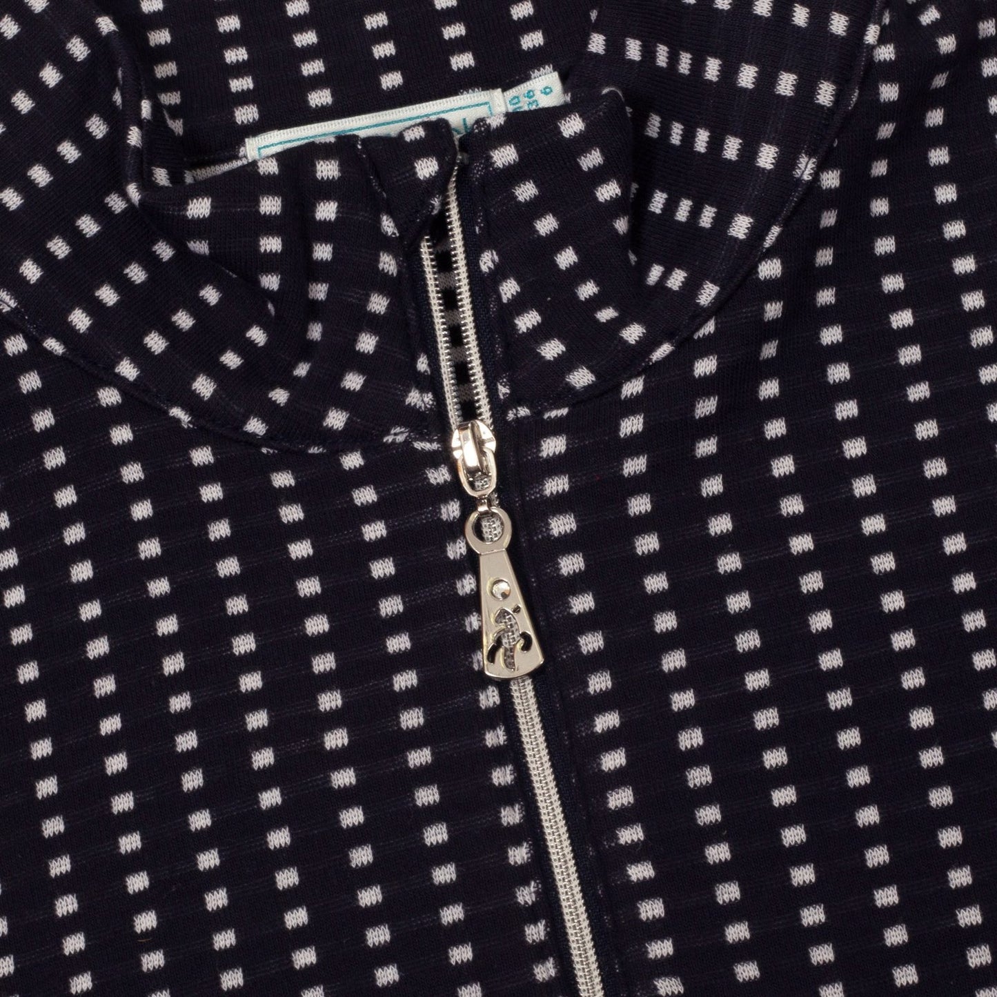 Green Lamb Ladies Kit Jacquard Zip Neck Golf Top AG23986