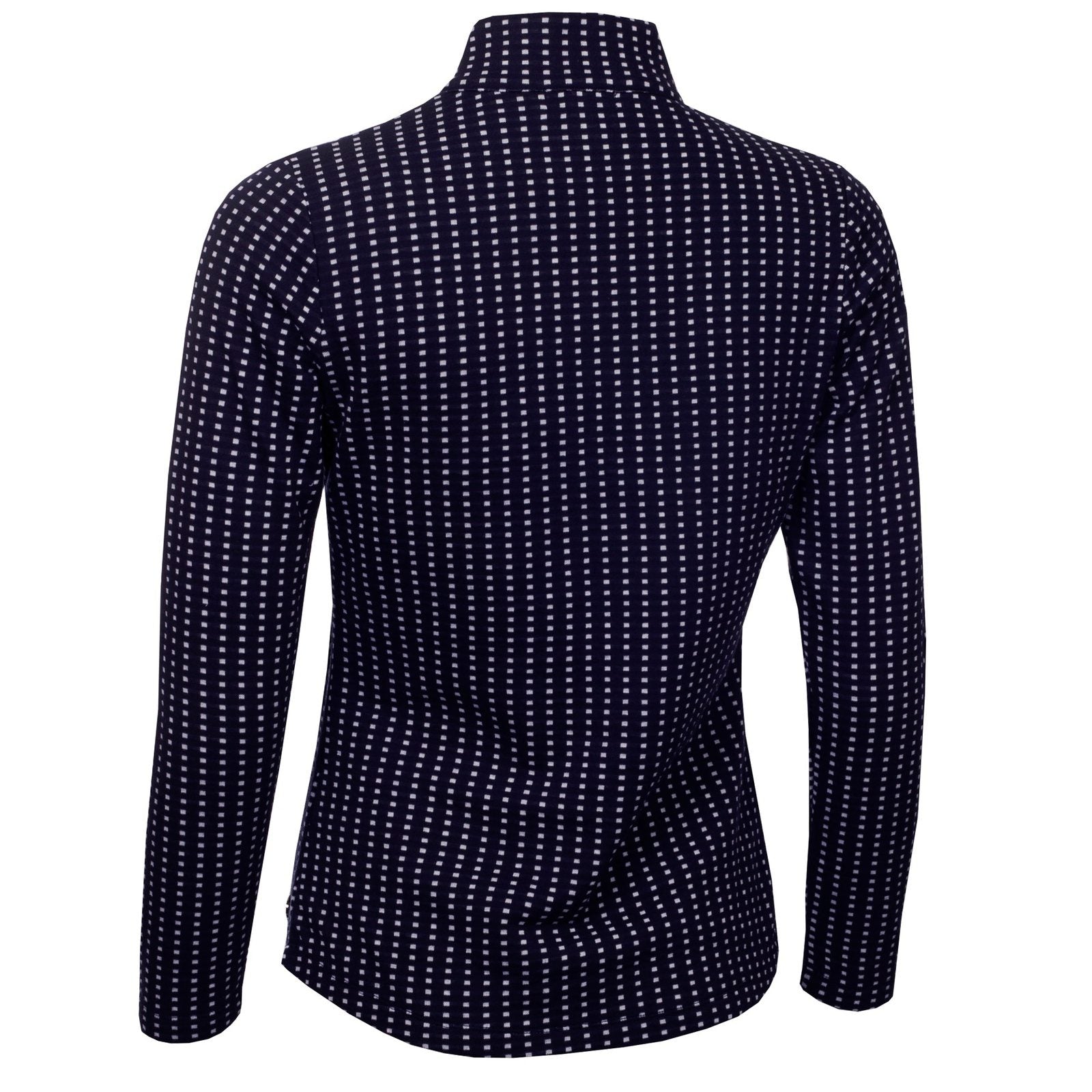 Green Lamb Ladies Kit Jacquard Zip Neck Golf Top AG23986