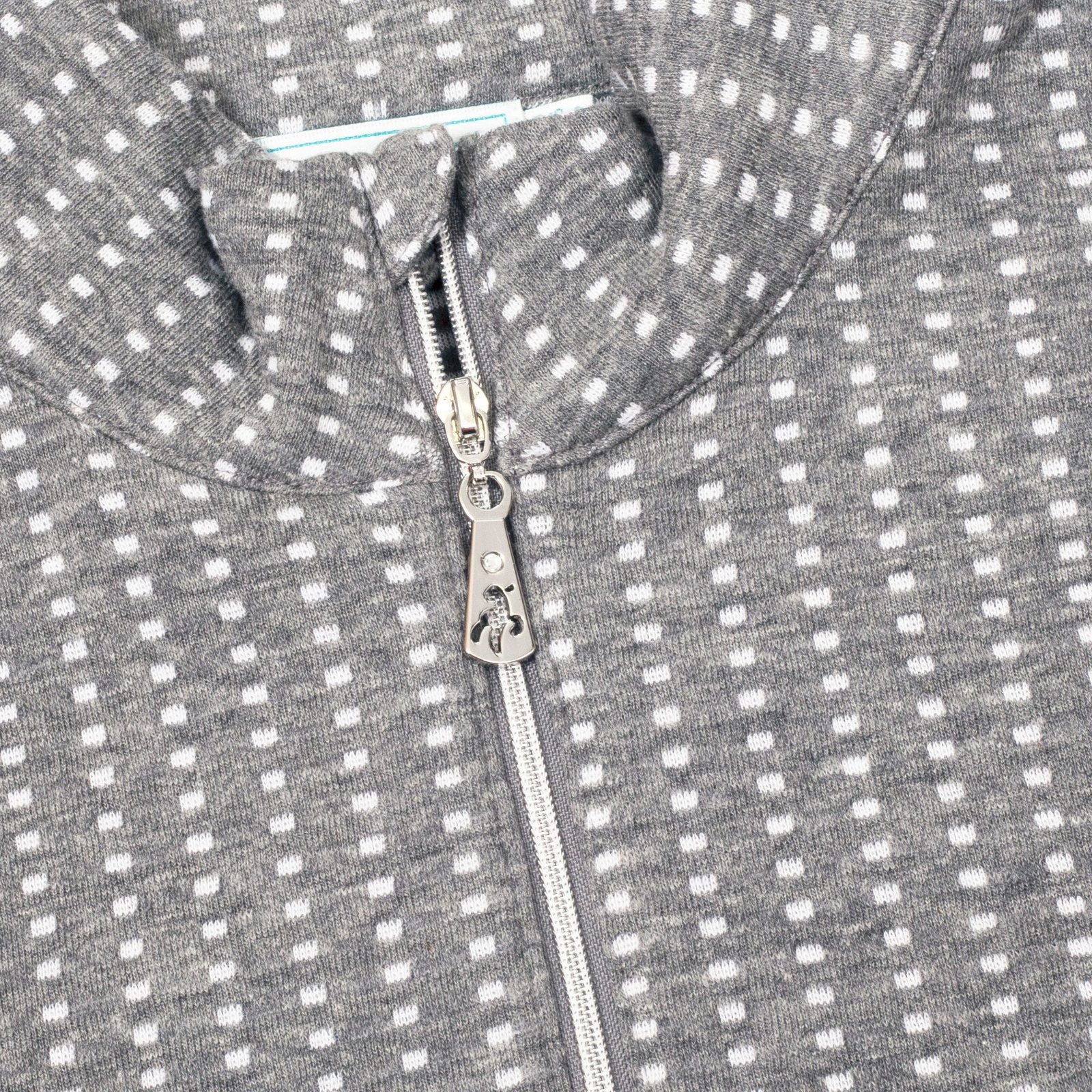 Green Lamb Ladies Kit Jacquard Zip Neck Golf Top AG23986