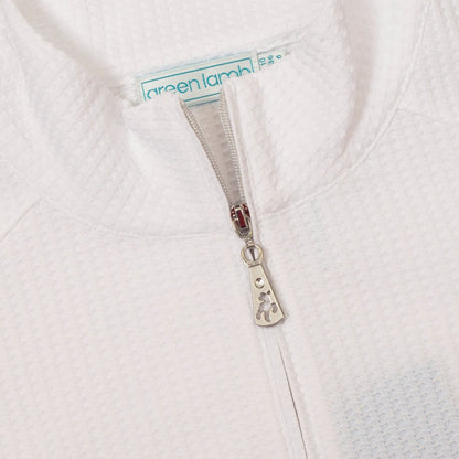 Green Lamb Ladies Kitty Waffle Zip Neck Golf Top AG23985