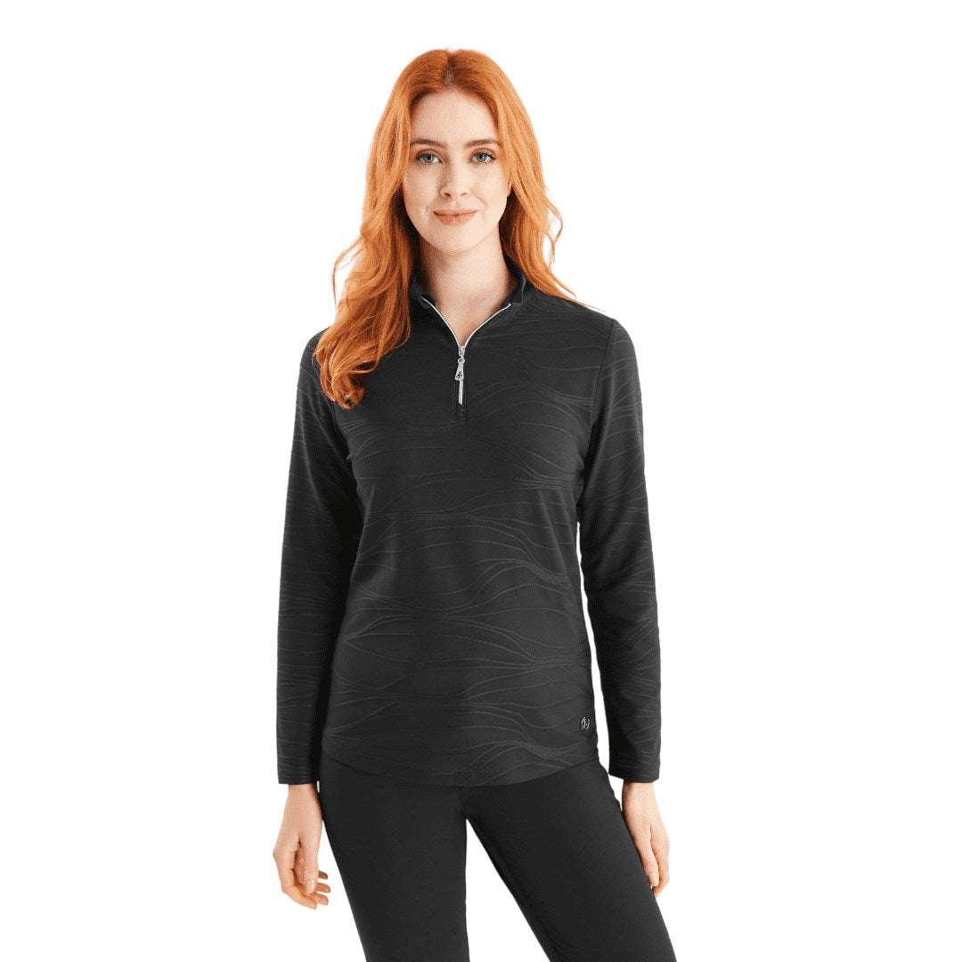 Green Lamb Ladies Kizzy Linear Zip Neck Golf Top AG23987