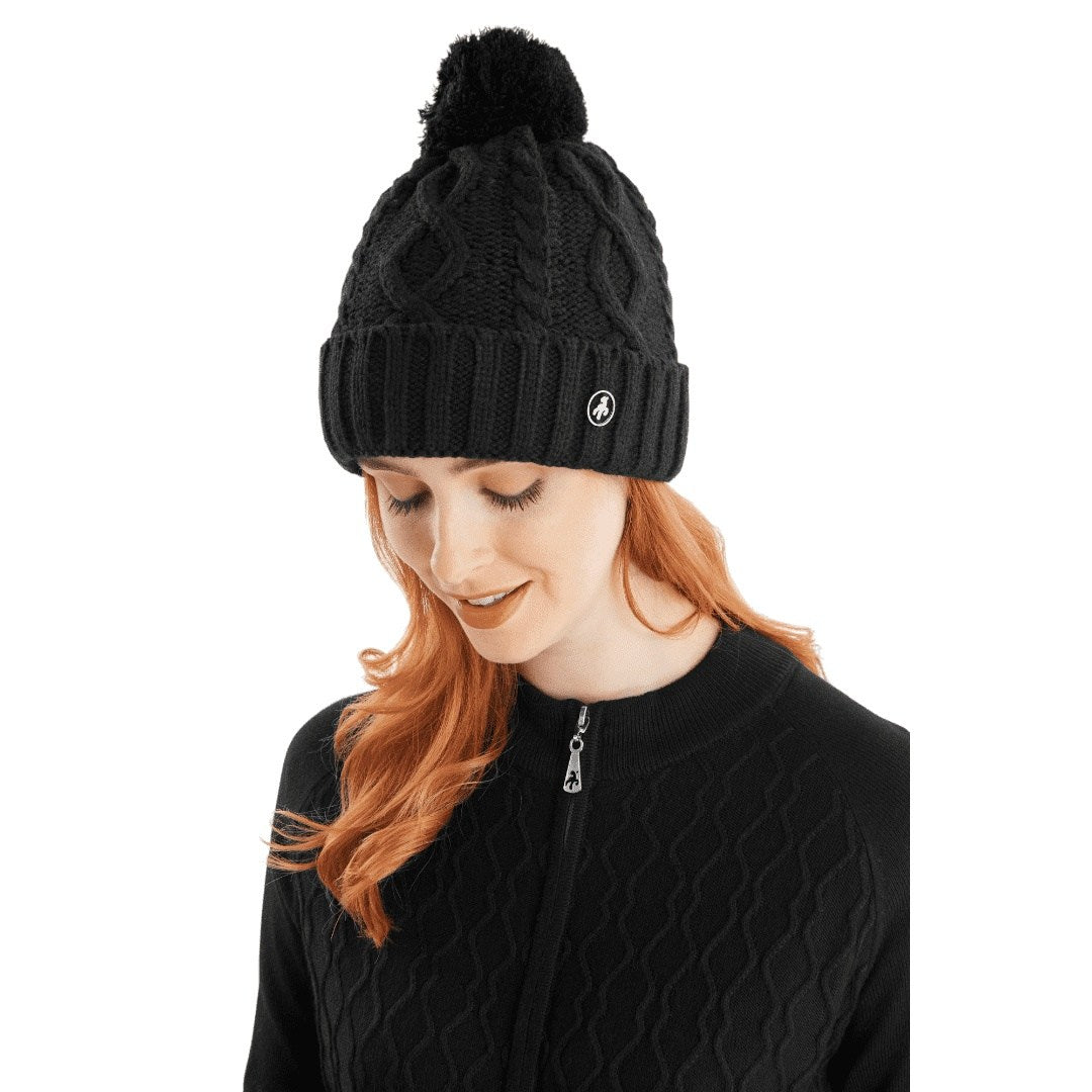 Green Lamb Ladies Krista Fleece Lined Cable Golf Hat AG23998