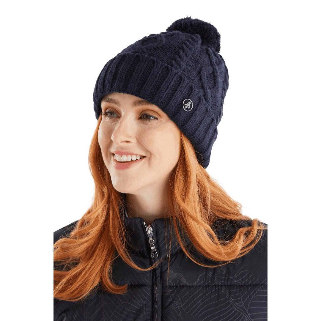 Green Lamb Ladies Krista Fleece Lined Cable Golf Hat AG23998