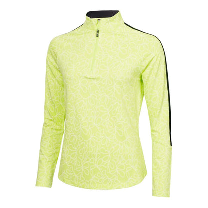Green Lamb Ladies Mae Printed 1/2 Zip Golf Top AG24046