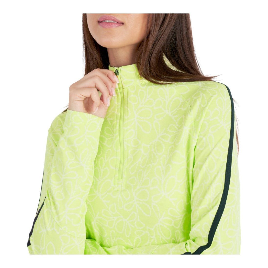 Green Lamb Ladies Mae Printed 1/2 Zip Golf Top AG24046