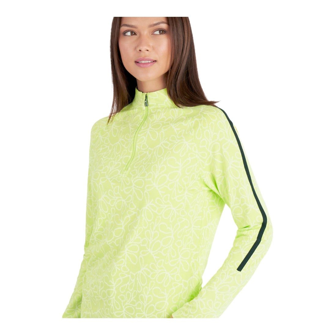 Green Lamb Ladies Mae Printed 1/2 Zip Golf Top AG24046