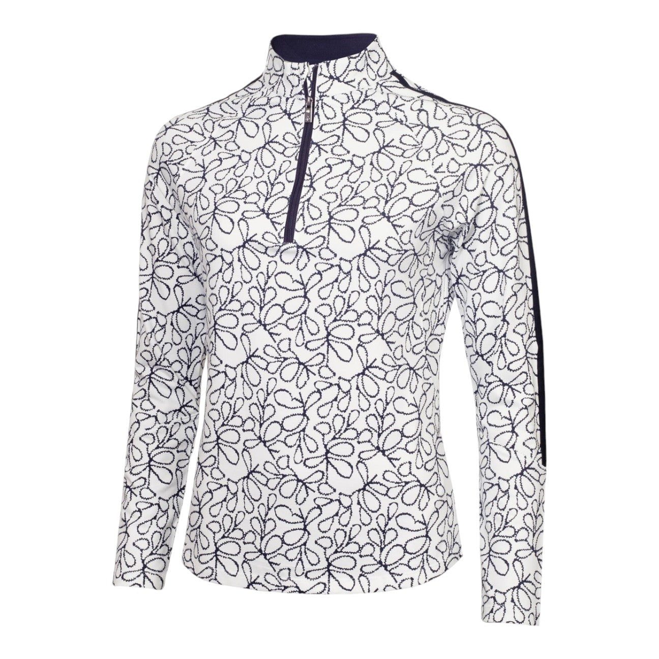 Green Lamb Ladies Mae Printed 1/2 Zip Golf Top AG24046