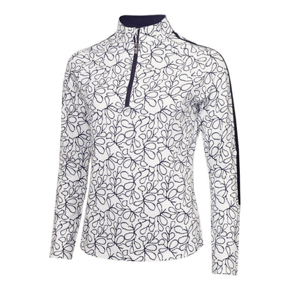Green Lamb Ladies Mae Printed 1/2 Zip Golf Top AG24046