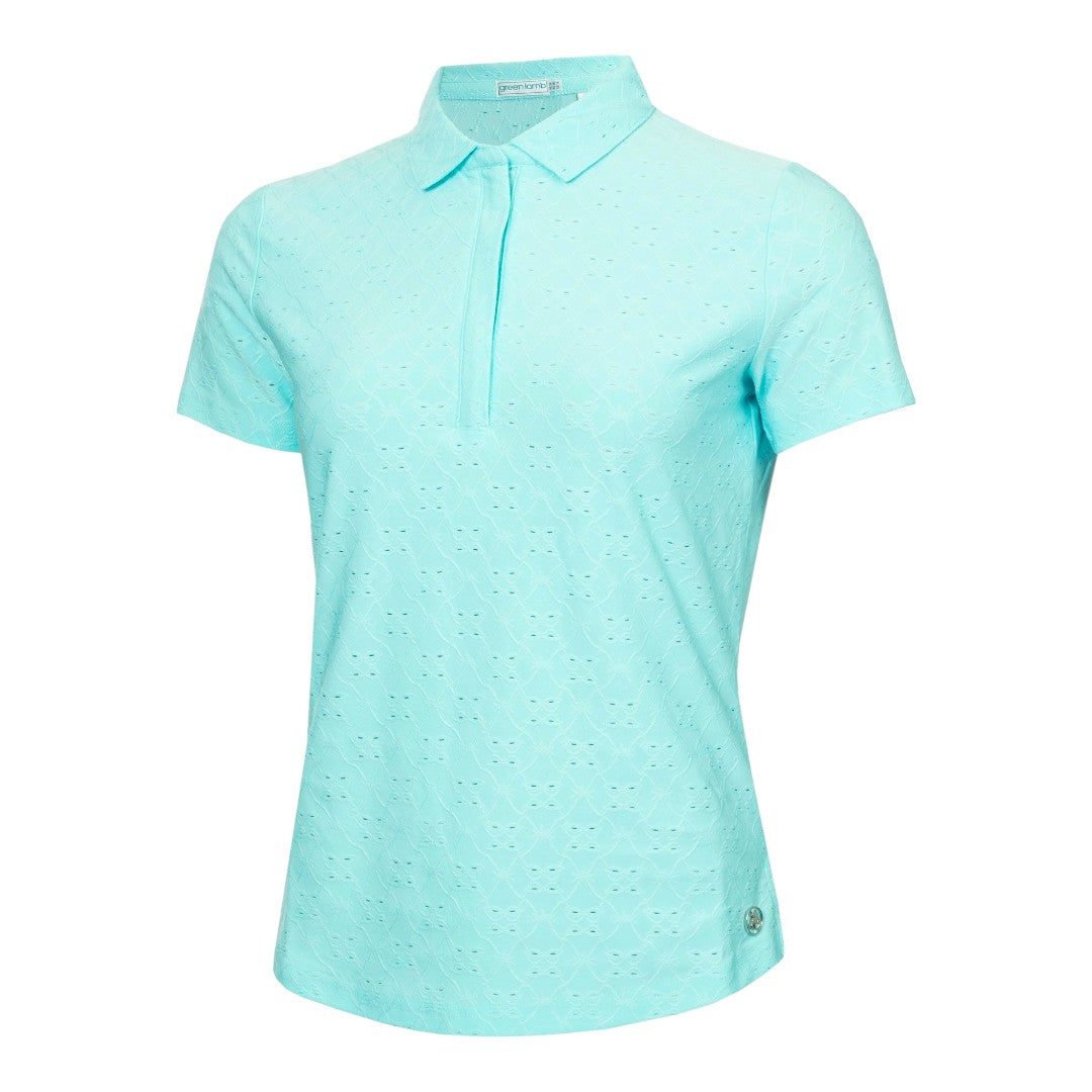 Green Lamb Ladies Naja Broderie Anglaise Golf Polo Shirt SG24014