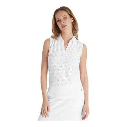 Green Lamb Ladies Naja Broderie Anglaise S/L Golf Shirt SG24015