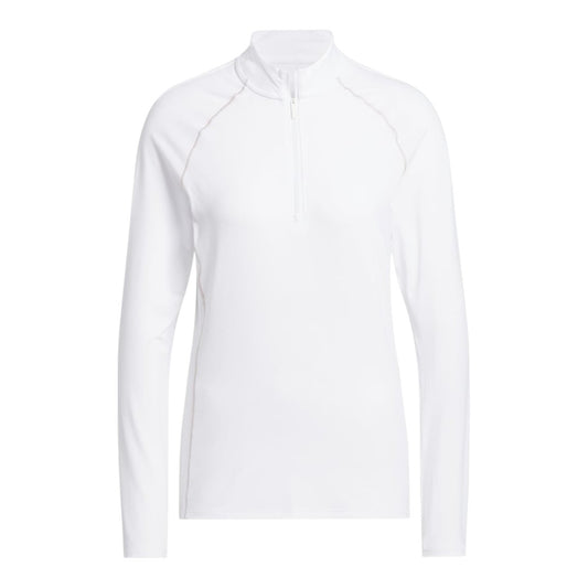 adidas Ladies Ultimate365 Quarter Zip Long Sleeve Mock Polo Shirt IM7871