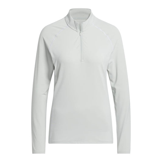 adidas Ladies Ultimate365 Quarter Zip Long Sleeve Mock Polo Shirt IM7874