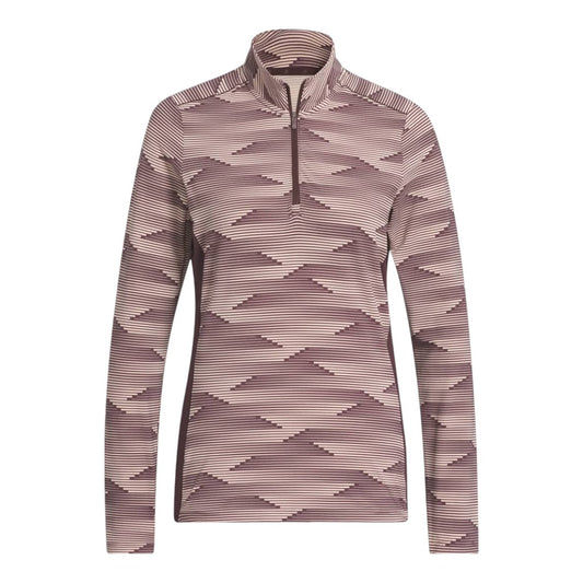 adidas Ladies Abstract Linear Print Zip-Neck Golf Mid Layer IM7885