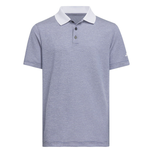 Junior adidas Ottoman Striped Short Sleeve Golf Polo Shirt IS7020