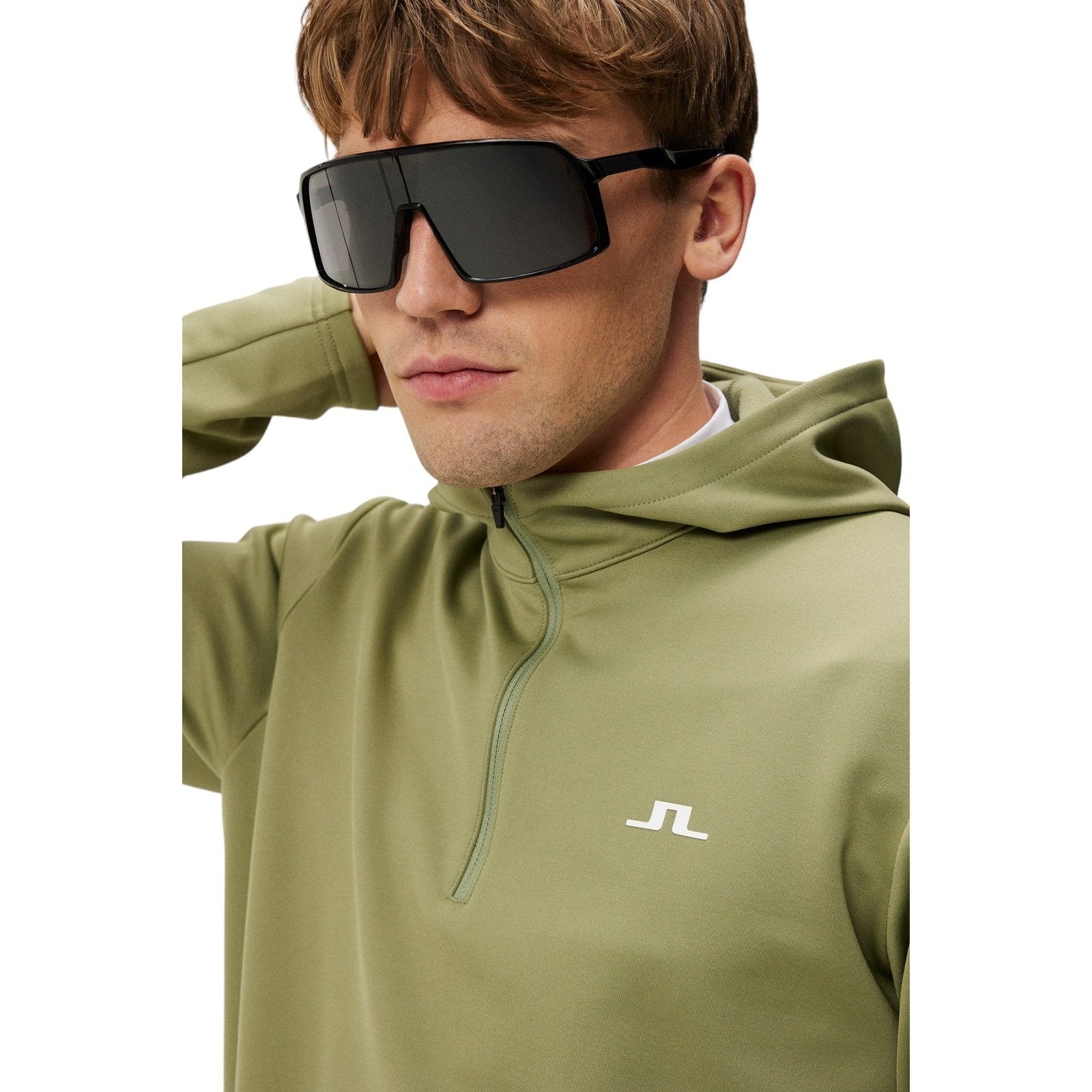 J.Lindeberg Golf Aerial Hooded 1/4 Zip Golf Jacket GMJS11517