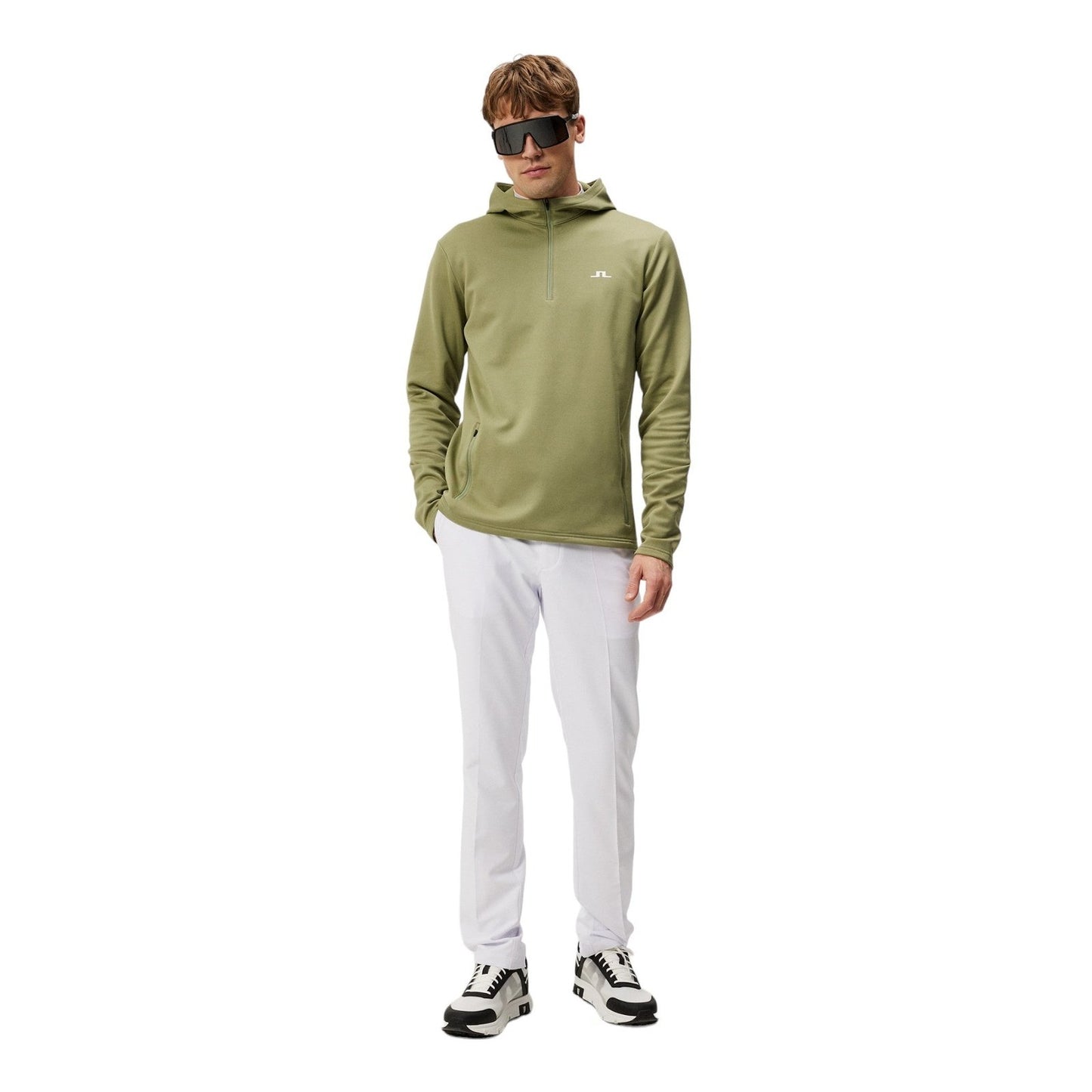 J.Lindeberg Golf Aerial Hooded 1/4 Zip Golf Jacket GMJS11517