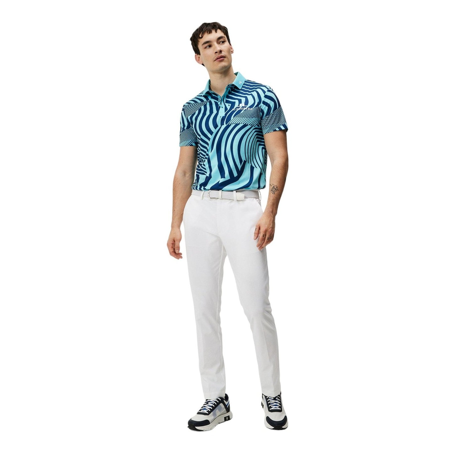 J. Lindeberg KV Tour Print Golf Polo Shirt GMJT12526